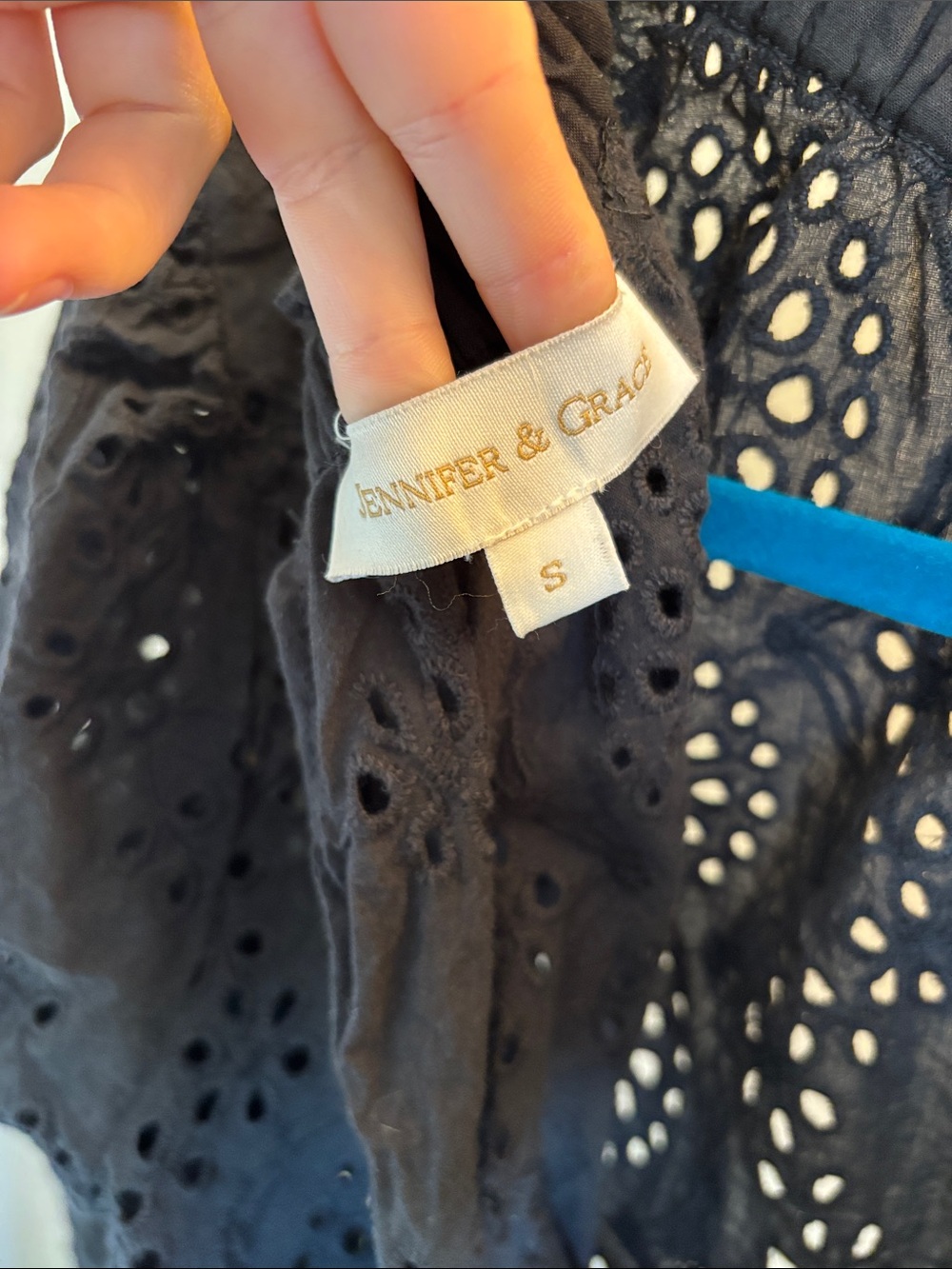 Jennifer & Grace Black Embroidered Knit Long Sleeve 3/4 Sleeve - Picture 2 of 11